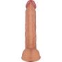 The Daredevil by FUKENA - Realistic Dual Density Silicone Dildo, 7.0 Inches Insertable (Light Skin with Colored Glans)