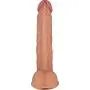 The Daredevil by FUKENA - Realistic Dual Density Silicone Dildo, 7.0 Inches Insertable (Light Skin with Colored Glans)