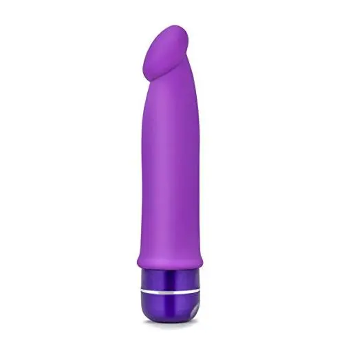 7.5" Soft Realistic Platinum Silicone Vibrating Dildo - Multi Speed G Spot Stimulating Smooth Vibrator - Waterproof - Sex Toy for Women - Sex Toy for Adults (Purple)
