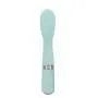 Pure Love Silicone G-Spot Vibrator Teal, Rechargeable and Multi Speed with Swarovski Crystal Button, Pretty Quilted Vibrator