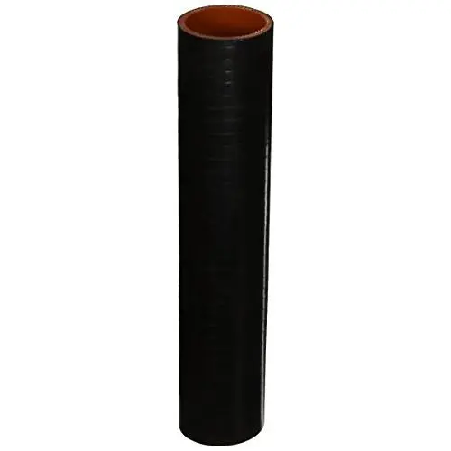HPS HTST-200-BLK Silicone High Temperature 4-ply Reinforced Tube Coupler Hose, 75 PSI Maximum Pressure, 12" Length, 2" ID, Black