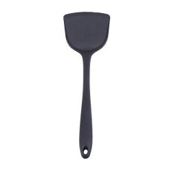 Sevenfly Long Handled Cooking Spatula Kitchen Baking Tool Shovel Silicone Kitchenware Heat Resistant Utensils For Nonstick Pan Egg Pancake,Black