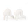 Pot Lid Holder Silicone Anti Overflow Spill Tool Pot Small Person Shape Bracket for Chopsticks Kitchenware White (3)