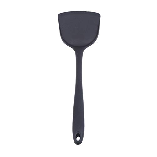 YouCY Long Handled Cooking Spatula Kitchen Baking Tool Shovel Silicone Kitchenware Heat Resistant Utensils For Nonstick Pan Egg Pancake,Black