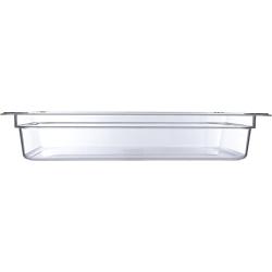 Carlisle 10201B07 StorPlus Full Size Polycarbonate Food Pan, 4" Deep, Clear