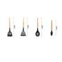 JunbosiKitchenware, Wooden Handle, Silicone Kitchenware, 9 Sets of Non-Stick Kitchen Utensils, Wooden Handle, Silicone Kitchenware Set