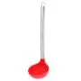 Prettyia 1 Set Silicone Mixing Spoon Soup Sauce Serving Cooking Utensil Heat Resistant Camping Cookware Kitchenware Tool