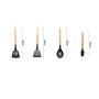 JunbosiKitchenware, Wooden Handle, Silicone Kitchenware, 9 Sets of Non-Stick Kitchen Utensils, Wooden Handle, Silicone Kitchenware Set