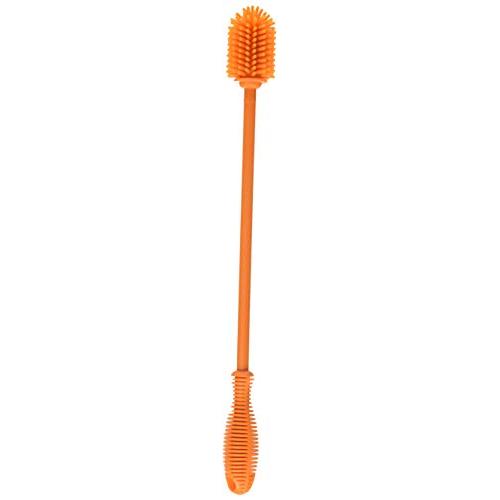 Belgoff Bottle Brush - Bottle Scrubbing Silicone Kitchen Cleaner For Washing Glass - Baby Bottles - Plastic Narrow Neck Water Sport Bottles Tumblers Thermoses Dishes with Long - Non-Grip Handle