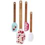 The Pioneer Woman| 6-Quart| Portable Country Garden Slow Cooker bundle with The Pioneer Woman Garden Party Silicone Spatula and Mini Spatula Set| 4-Pack| Teal|