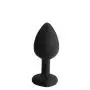 Ronri Anal Sex Trainer, Silicone Heart Shaped Jeweled Butt Plugs, Anal Sexy Toys Kit for Starter Beginner Men Women Couples (Black, S#)