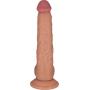 The Daredevil by FUKENA - Realistic Dual Density Silicone Dildo, 7.0 Inches Insertable (Light Skin with Colored Glans)