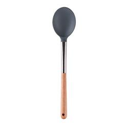 Hjyi Silicone Kitchen tool wooden Handle silicone kitchenware 9 piece set cooking spoon shovel kitchenware set