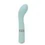 Pure Love Silicone G-Spot Vibrator Teal, Rechargeable and Multi Speed with Swarovski Crystal Button, Pretty Quilted Vibrator