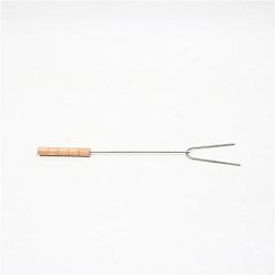 Stainless Steel Wooden Handle, U-Fork Grill Tool, Outdoor Barbecue Accessories (10 Packs)
