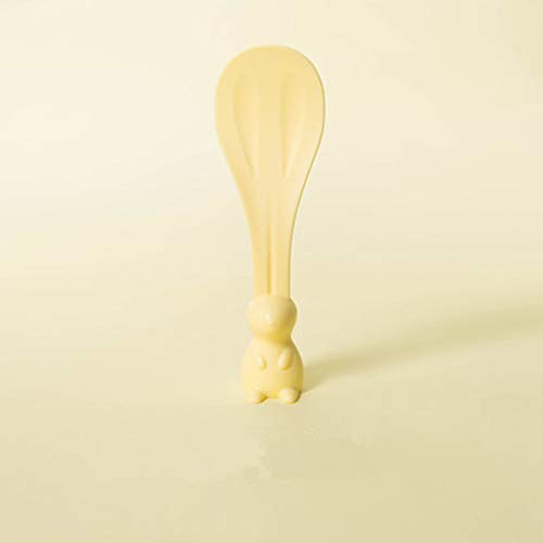 Richingfu Rabbit Standing Spoon - Creative Home Kitchen Tool Cute Rabbit Upright Rice Ladle Nonstick Cookware Rice Cooker Spoon - Sushi Shovel (Yellow)