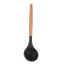 WHER Silicone Kitchenware Set Wooden Storage Tube Furniture Kitchen Utensils Spatula Soup Spoon Non Toxic