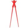 Kitchen Supplies Kitchenware Smile Cartoon Doll Plastic Chopsticks with Silicone Cap Tableware Tool Accessories (Color : Red)