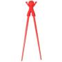 Kitchen Supplies Kitchenware Smile Cartoon Doll Plastic Chopsticks with Silicone Cap Tableware Tool Accessories (Color : Red)