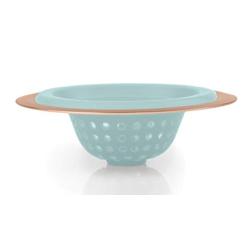 COOK with COLOR Flexible Silicone Kitchen Sink Strainer Rose Gold Copper Large Wide 4.5’ Diameter Rim/Mint Silicone Durable Drain Basket Traps Food Debris and Prevents Clogs