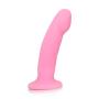 6.5" Platinum Silicone G Spot Stimulating Dildo - Suction Cup Harness Compatible Dong - Sex Toy for Women - Sex Toy for Adults (Pink)