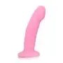 6.5" Platinum Silicone G Spot Stimulating Dildo - Suction Cup Harness Compatible Dong - Sex Toy for Women - Sex Toy for Adults (Pink)