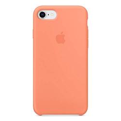 Kekleshell iPhone 8 Silicone Case 4.7", iPhone 7 Silicone Case, Soft Liquid Silicone Case with Soft Microfiber Cloth Lining Cushion -4.7inch (Peach)