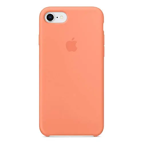Kekleshell iPhone 8 Silicone Case 4.7", iPhone 7 Silicone Case, Soft Liquid Silicone Case with Soft Microfiber Cloth Lining Cushion -4.7inch (Peach)