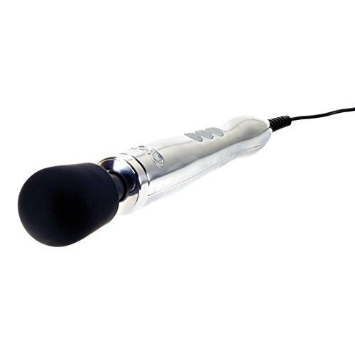 New Doxy Silver Die Cast Polished Aluminium Titanium Alloy Body Massager - Body-Safe Medical-Grade Silicone Head Cover - The Worlds Most Powerful Electric Massager - 12 Month Warranty!