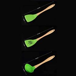 Wooden Handle Silicone Kitchenware Non-stick Pot Set Kitchen Cooking Set 7 Piece Set Kitchen Supplies