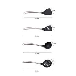 Nonstick Pan Spatula Silicone Spatula Stainless Steel Spatula Soup Spoon Spatula Silicone Kitchenware Set