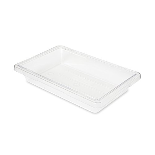 Rubbermaid Commercial Products Food Storage Box/Tote for Restaurant/Kitchen/Cafeteria, 2 Gallon, Clear (FG330700CLR)