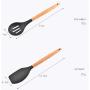 JunbosiKitchenware Silicone Kitchenware 11 Piece Set Nonstick Kitchenware Silicone Cooking Spoon Shovel Set,Gray