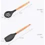 JunbosiKitchenware Silicone Kitchenware 11 Piece Set Nonstick Kitchenware Silicone Cooking Spoon Shovel Set,Gray