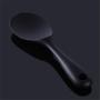 Eleusine 4 Piece Silicone Kitchenware Cooking Spoon Spatula Scoop Rice Spoon Set Kitchen Tool （Black）