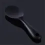 Eleusine 4 Piece Silicone Kitchenware Cooking Spoon Spatula Scoop Rice Spoon Set Kitchen Tool （Black）