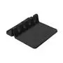 BESTONZON Kitchen Utensil Rest Mat Heat Resistant Ladle Fork Mat Silicone Spoon Rest Kitchenware Drying Mat (Black)