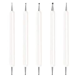 Selizo 5 Pcs Embossing Stylus Set with Different Size Double End Tracing Dotting Tool Stylus for Carbon Transfer Paper Mandala Rock Painting, Pottery Clay Craft, Embossing Art