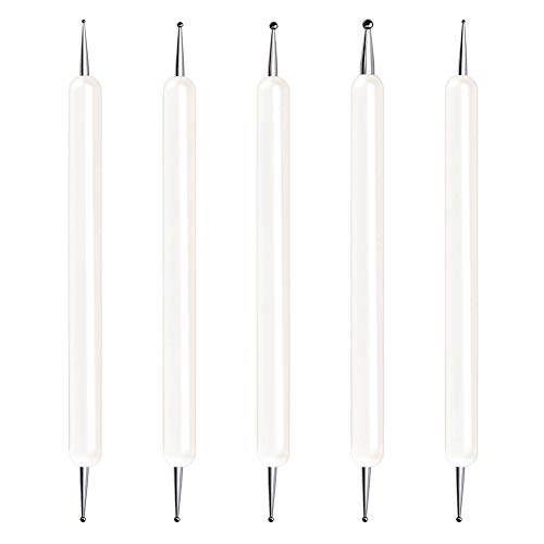 Selizo 5 Pcs Embossing Stylus Set with Different Size Double End Tracing Dotting Tool Stylus for Carbon Transfer Paper Mandala Rock Painting, Pottery Clay Craft, Embossing Art