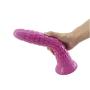 FAAK Silicone Huge Dildo 10.6 Anal Toys with Powerful Suction Cup Pagoda Shape Butt Plug Massager Stimulating Bumpy Pink Anal Dildo Big Penis for Couple Men, Female Masturbation