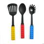 MITUHAKI 3Pcs Creative Block Cooking Utensils Spoon - 3Pcs x Creative Block Silicone Kitchenware Set - Cookware Kitchen Scoops & Rests