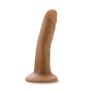 Blush 5.5 inch Satin Smooth Silicone Dildo Suction Strap On Base