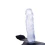 HYLHYL5-F Cl-ǐt Suckěr Female Realistic Lifelike for Women Silicone Adult Toys with Strong Suction Cup Blue PVC+ Leather Pants (20cm/7.87&quot)