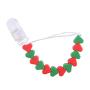 Baby Pacifier Clip Infant Boys Girls teether Toy BPA Free Silicone Beads Newborn Nursing Accessories（Christmas Series）