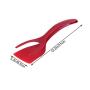 Hemoton Grip and Flip Tongs Spatula 2 in 1 Cooking Turner Silicone Kitchen Spatula for Steak Omelette Pancake Egg Frying Red