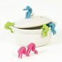 Pot Lid Holder Silicone Anti Overflow Spill Tool Pot Small Person Shape Bracket for Chopsticks Kitchenware Blue (3)