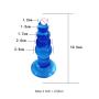 Zripool 10.5x2.5cm Medical Silicone Amal Dilator Whisper Quiet Masturbator Beads Butt Plùg Strong Suction Cup 5 Balls Anus Stimulate ?e-x Toys for Women Men