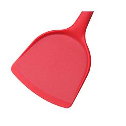 Jdeepued Silicone kitchenware Silicone Spatula Heat-Resistant Flexible Silicone Rubber Turner Spatula Flipper Spatula for Eggs Omelets Pancakes Burgers Silicone Kitchen Utensils