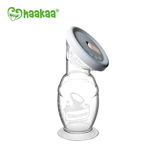 Haakaa Gen 2 Silicone Breast Pump with Suction Base and Leak-Proof Silicone Cap, 5 oz/150 ml, BPA PVC and Phthalate Free