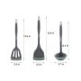 3PC Home cooking kitchenware set, Non-stick silicone soup spoon, Long handle anti-scalding cooking utensils, Kitchen cooking kitchenware set spatula, shovel, soup spoon.